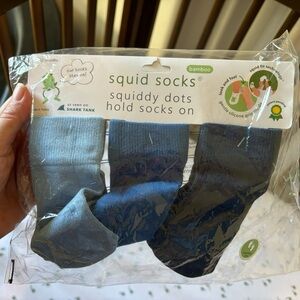 3 Pair Blue Squid Socks Sz 6-12 Mos New in Plastic